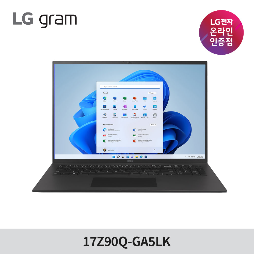 LG그램 2022 신제품 17Z90Q-GA5LK 인텔 12세대 I5 윈도우11 노트북